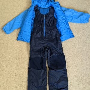 Columbia boys blue snow jacket and pants set XS